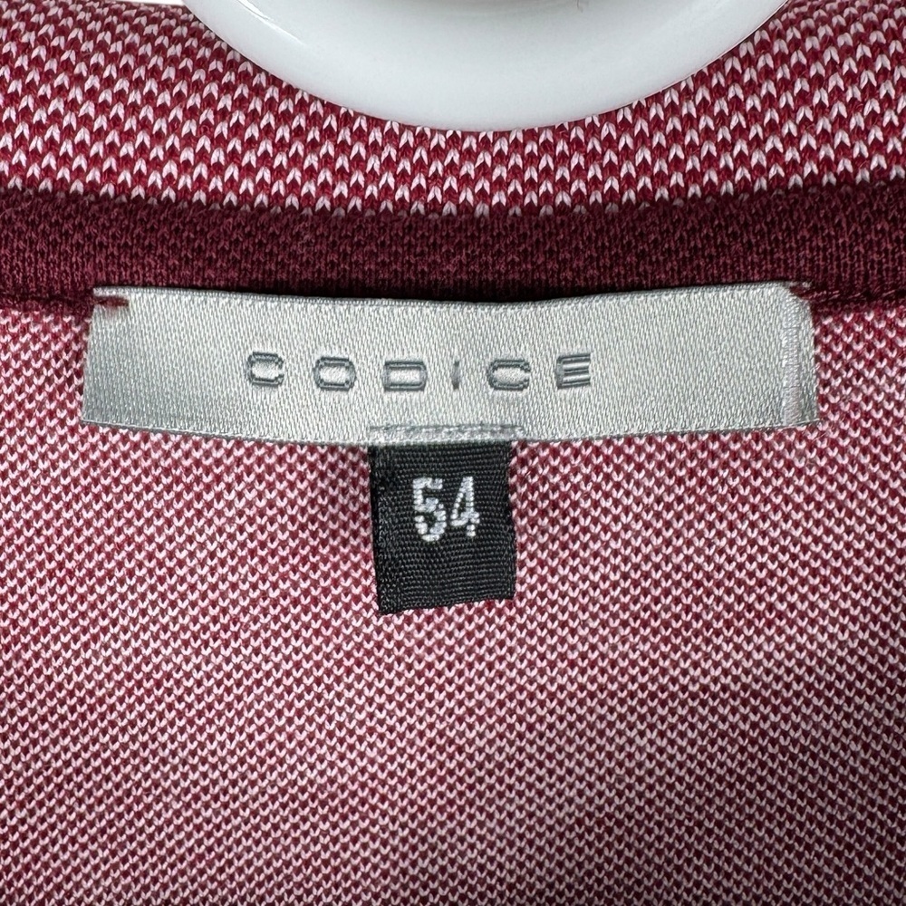 Codice Raspberry Mercerized Cotton Zip Polo, Size 54 - Picture 5 of 10